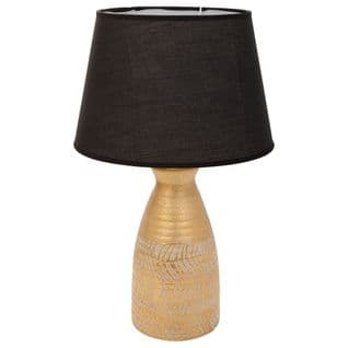 Lampe De Table En Céramique Dorée 14,5x14,5x35,5h