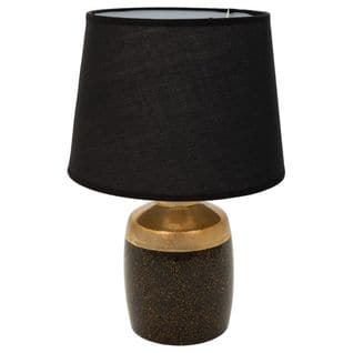 Lampe De Table En Céramique Dorée 13,5x13,5x24,5h