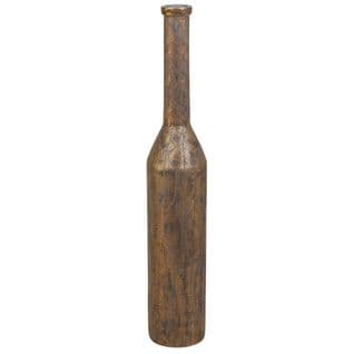 Vase En Polyrésine Marron 17,5x17,5x100h