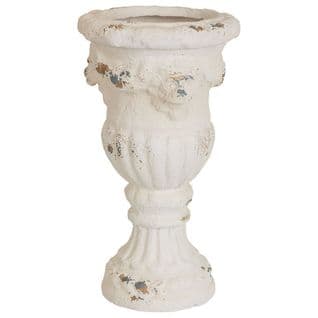 Vase En Magnésie Blanche 29x29x50h