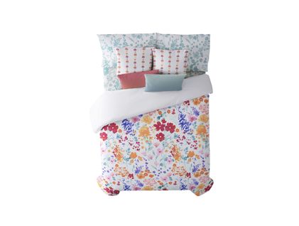 Housse De Couette 100% Coton 1 Pièce Multicolor Floral 200x240   Multicolore 200x240