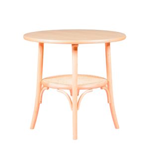 Table Ronde Rétro  En Frêne Naturel  - Oldhouse, Bois-clair, H.75cm, L.81cm, P.81cm