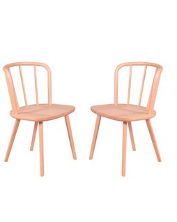 Lot De 2 Chaises Rustiques Pour La Salle à Manger - Organic, Bois-clair, H.80cm, L.49cm, P.48cm