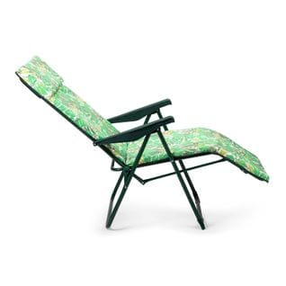 Fauteuil De Jardin Relax Solenny 5 Positions 76x60x108 Cm Chaise Longue Rembourrage 3 Cm