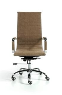 Chaise De Bureau En Simili-cuir Couleur Marron, Avec Soutien Haut, Modèle Executive