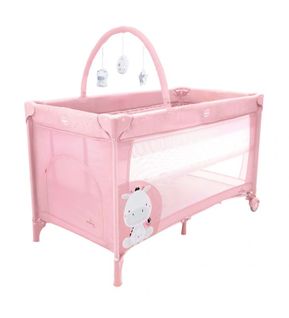 Lit De Voyage Complet Duo Bébé Giraffe Rose