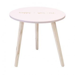 Table D'appoint Mdf Rose 44x45x45cm