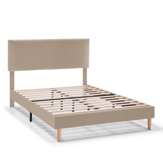 Cadre De Lit Rembourré Lauren 30 Cm, 150 X 190 Cm, Beige