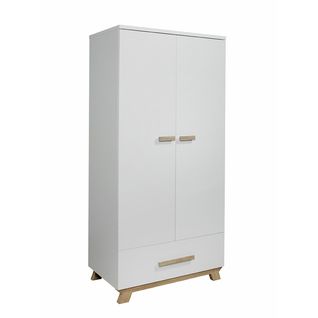 Armoire 2 Portes 1 Tiroir Veneto - Blanc