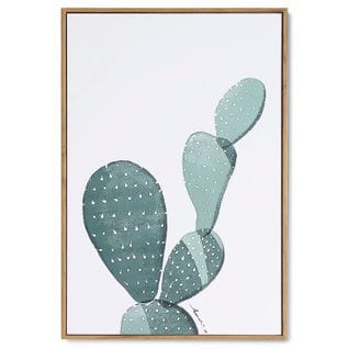 Cactus Draw - Cadre Décoratif 60 X 40 En Bois