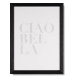 Ciao Bella - Tableau Décoratif 40 X 30 Cadre Noir