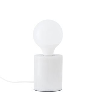 Lakshit - Lampe De Table En Marbre Blanc