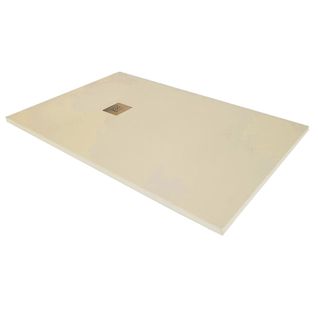 Receveur De Douche En Résine Extra Plat à Poser 80x180cm - Beige - Rio