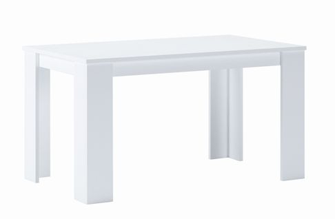 Table 140 Cm Rectangulaire, Couleur Blanc Mat