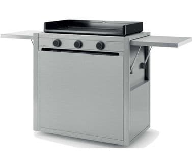 Chariot Fermé Pour Plancha Forge Adour Modern 75 Inox.