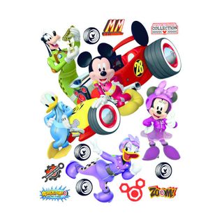 Stickers Géant Mickey Racing Cars Disney 85x65 Cm