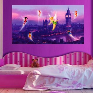Poster XXL Intisse Fée Clochette à Londres Disney Fairies 155x115 Cm