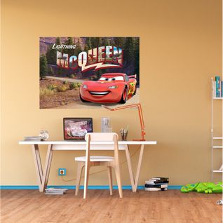 Poster XXL Intisse Flash Mcqueen Cars Disney 155x115 Cm