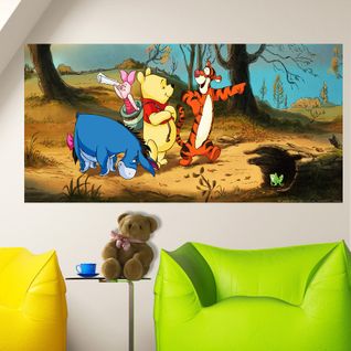 Poster Géant Winnie L'ourson Aventure Disney Intisse 202x90 Cm