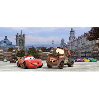 Poster Géant Flash Mcqueen Et Martin Disney Intisse 202x90 Cm