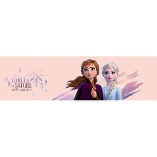 Frise Auto-adhésive Disney - La Reine Des Neiges 2 - Modèle Anna Et Elsa Fond Rose - 5 M X 14 Cm