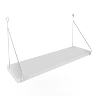 Étagère Murale Escalado L72xh20cm Bois Et Métal Blanc