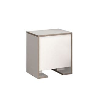 Table De Chevet En Panneaux De Particules Avec 1 Porte - Blanc