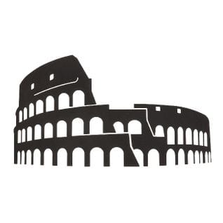 Décoration Murale Colosseum En Acier, Noir - 48 X 0,15 X 28 Cm