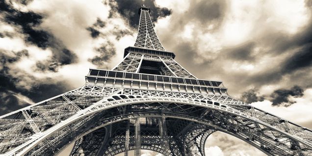 Tableau Tour Eiffel - Villes Et Paysages -  Multicolore En Bois, Coton, 60 X 120 X 3 Cm
