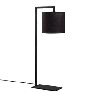 Lampe à Poser Comus H65cm Méta Noir Et Tissu Noir