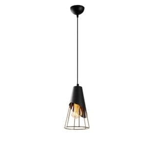 Suspension 1 Lampe Demi-filaire Bashful Métal Noir Et Or