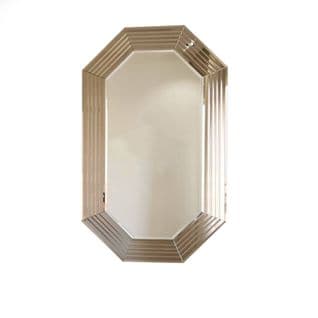 Miroir Décoratif Hexagone Bekota 60x100cm Verre Trempé Bronze