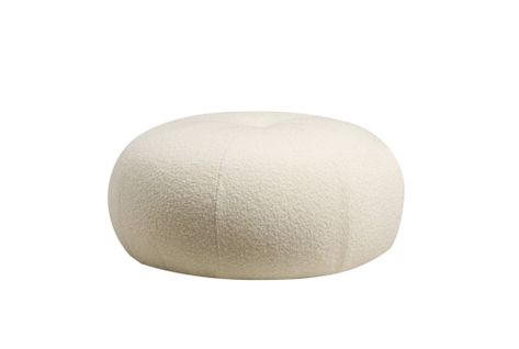 Pouf Marshmallow Tissu Blanc