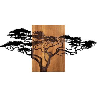 Décoration Murale En Bois Et Métal Walnut Grand Arbre