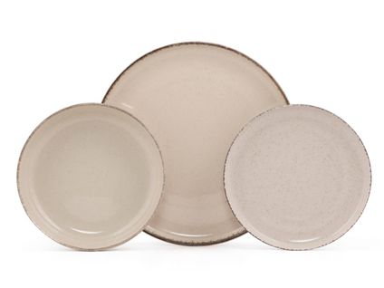 Service Vaisselle En Porcelaine 18 Pièces - Crème - Sancha