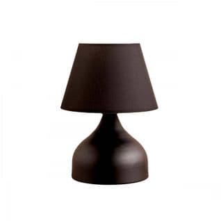 Lampe à Poser Oulia D22cm Métal Et Tissu Noir