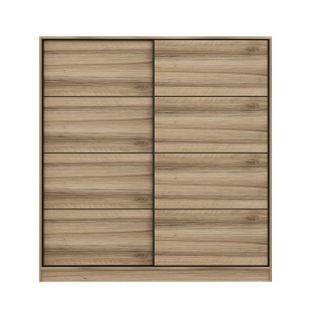 Armoire 2 Portes Coulissantes Gua L180xh210cm Bois Clair