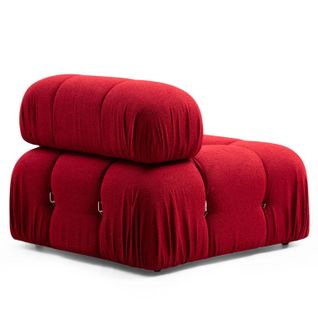 Fauteuil Ou Module 1 Place Nourhane Tissu Rouge