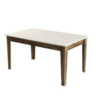 Table De Salle à Manger Avec Rangement Kaltes L145cm Beige Et Bois