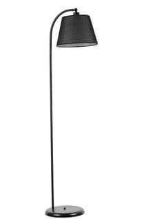 Lampadaire Arc Moderne Izra H154cm Abat Jour Conique Et Métal Noir