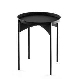 Table Basse Style Minimaliste Orvina D44cm Métal Noir