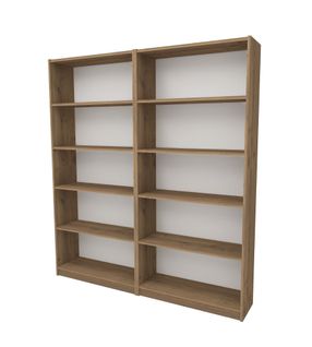 Lot De 2 Étagères Bibliothèque Rouyer L160 Bois Clair