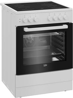 Cuisinière vitrocéramique BEKO CUV6710B 4 foyers 60 cm Blanc