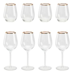 Pack de 8 verres eau/vin CHALET Transparent