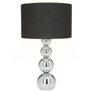 Lampe De Table Fonction Tactile 40 W Chromé / Noir