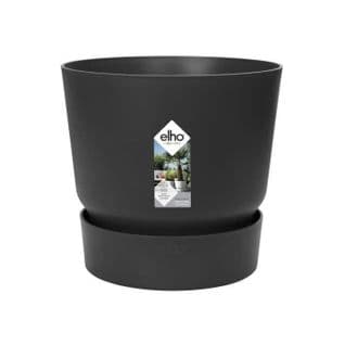 Pot De Fleurs Rond Greenville 30 - Extérieur - Ø 29,5 X H 27,8 Cm - Vivre Noir