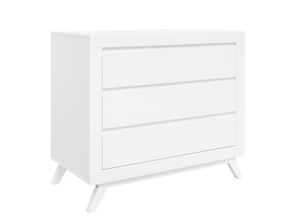 Anne - Commode Enfant 3 Tiroirs En Bois - Blanc