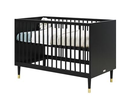 Cloë - Lit Enfant 60 X 120 En Bois - Noir Mat