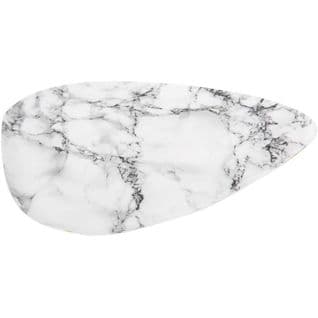 Plateau Effet Marbre Blanc  Marble 34 Cm