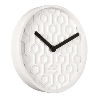 Horloge Ronde En Béton Honey  31 Cm Blanc